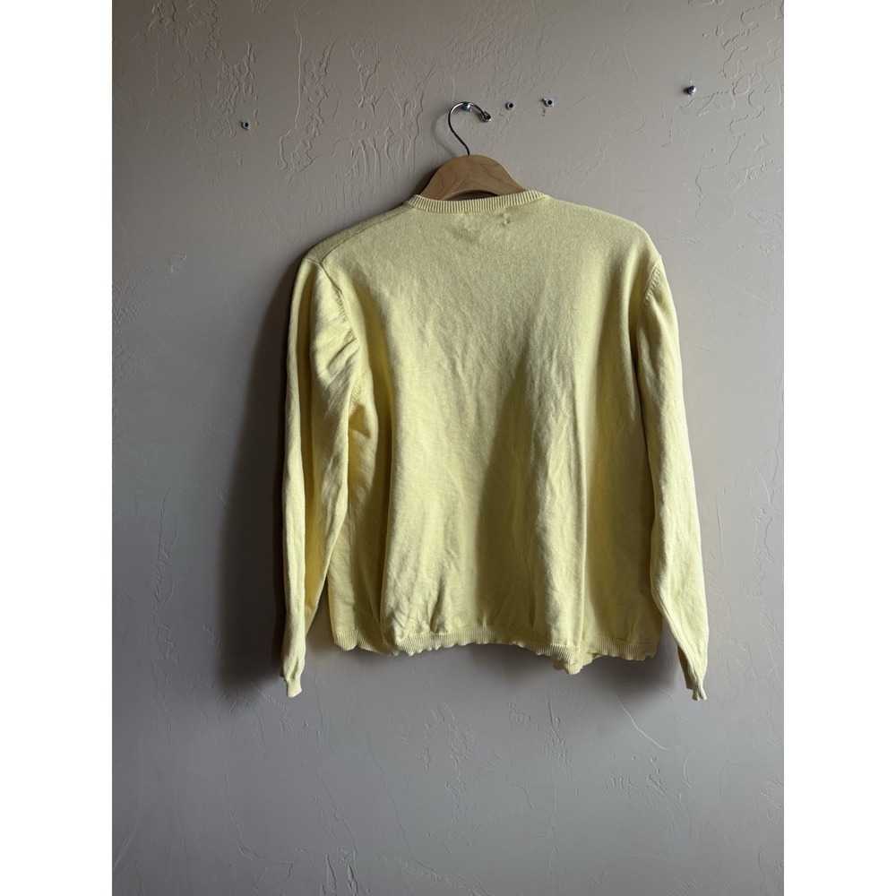 Pendleton‎ Vtg 100% Cotton Yellow Button Up Cardigan Large - Picture 4 of 4